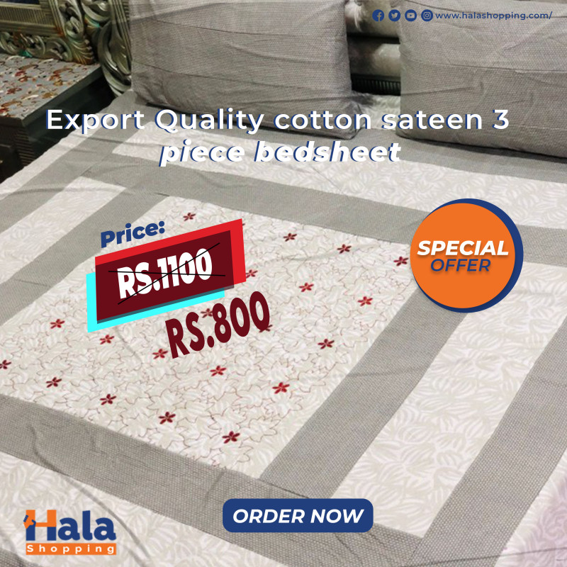 King Size Cotton Bedsheet Set - High-quality bedding for ultimate comfort and style