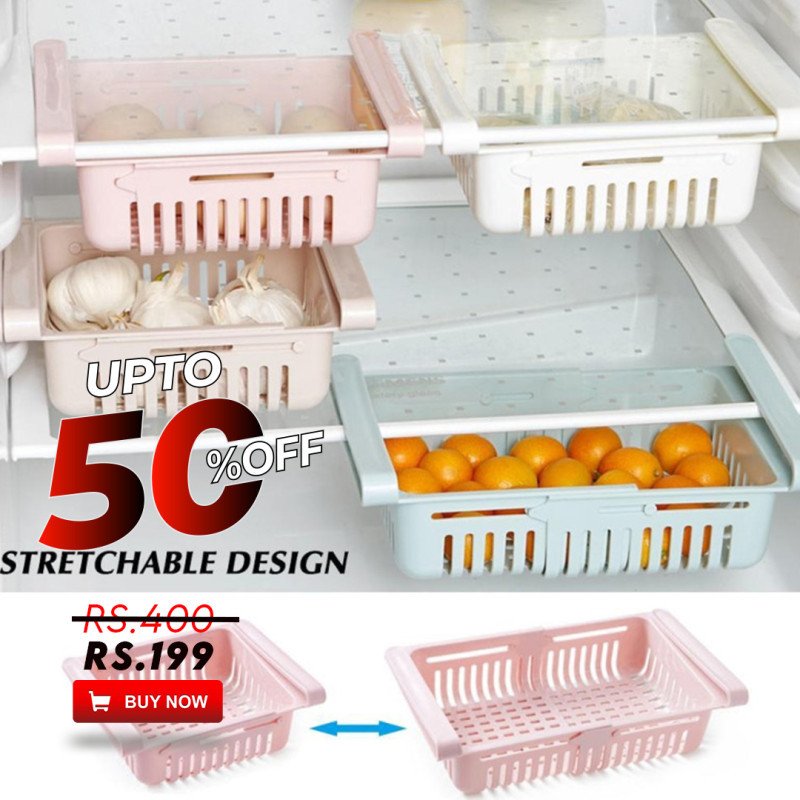 Adjustable Fridge Storage Basket