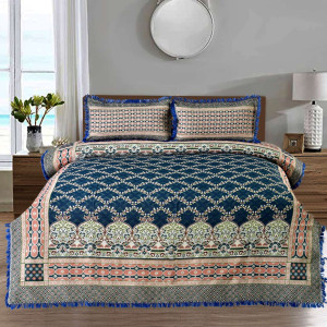 Bloom Zinc Multani Bedsheet Set